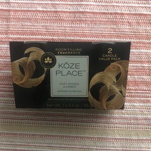 Cozy Woods & Amber Candle Duo